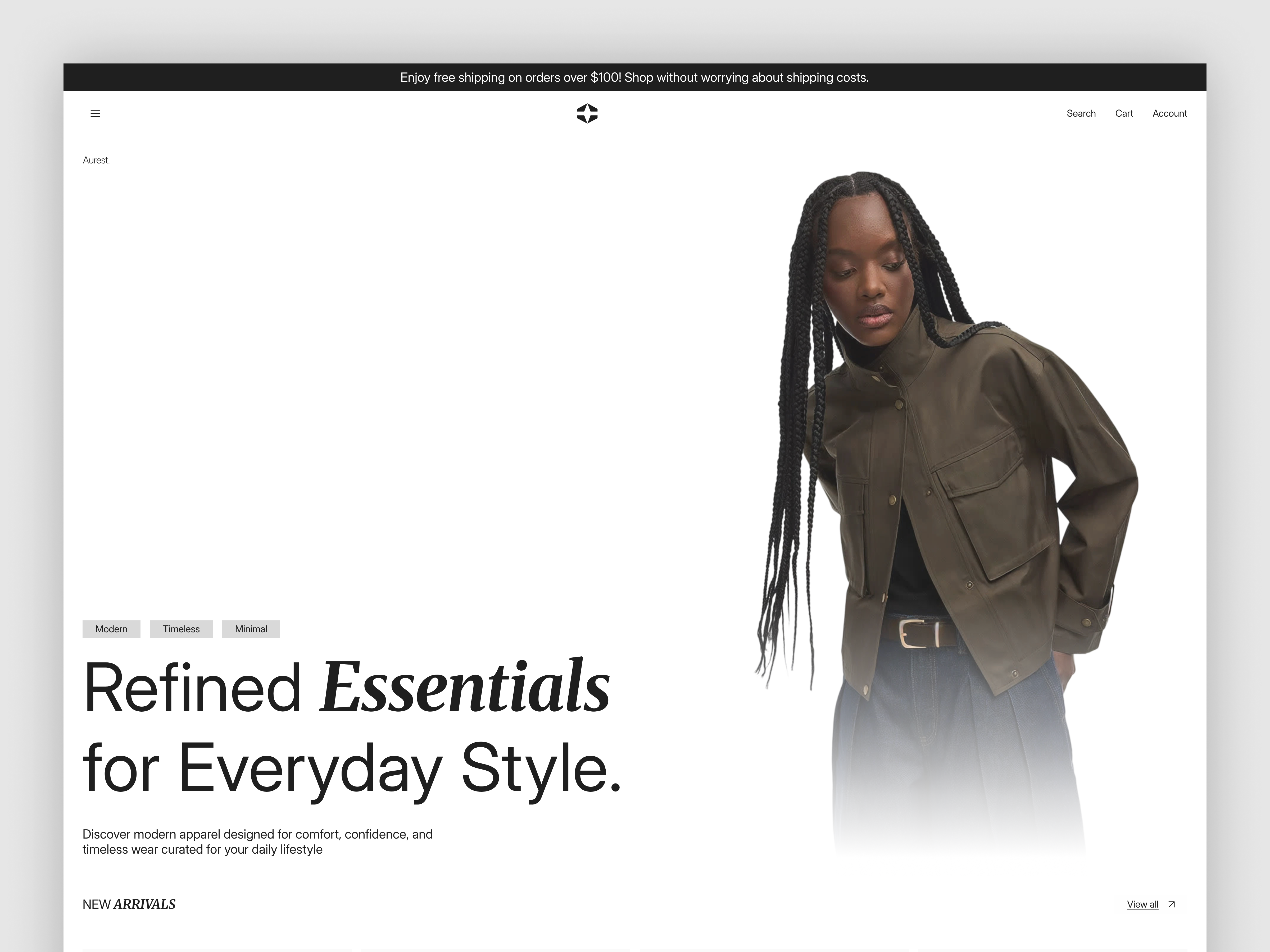 Fashion Ecommerce Landing Page branding business clothing design ecommerce fashion homepage landing page marketplace minimal modern responsive sales shopping store ui design ux design web design web ui website