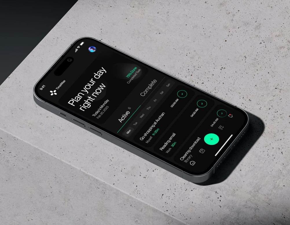 TimeWise - iOS App Design ai animation app branding calendar design ios logo planning timer typography ui ux