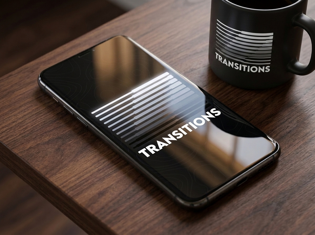 Transitions — Visual Identity & Modern Logo System brand identity brand strategy branding clean logo corporate identity creative direction geometric logo gradient logo graphic design identity system logo anatomy logo design minimalist logo modern branding tech logo transitions typography vector art visual identity visual system