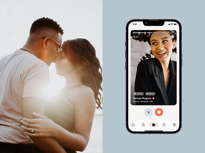 Perfect match 🧡 dating dating app graphic design product design ui uidesign ux uxdesign