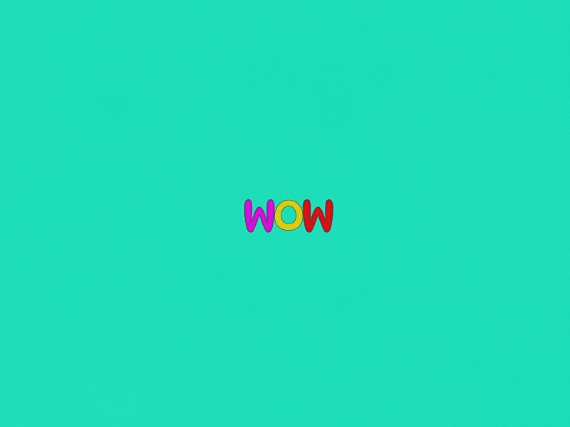 WOW after effect animation design graphic design illustration kinetic motion motion graphics typography vector