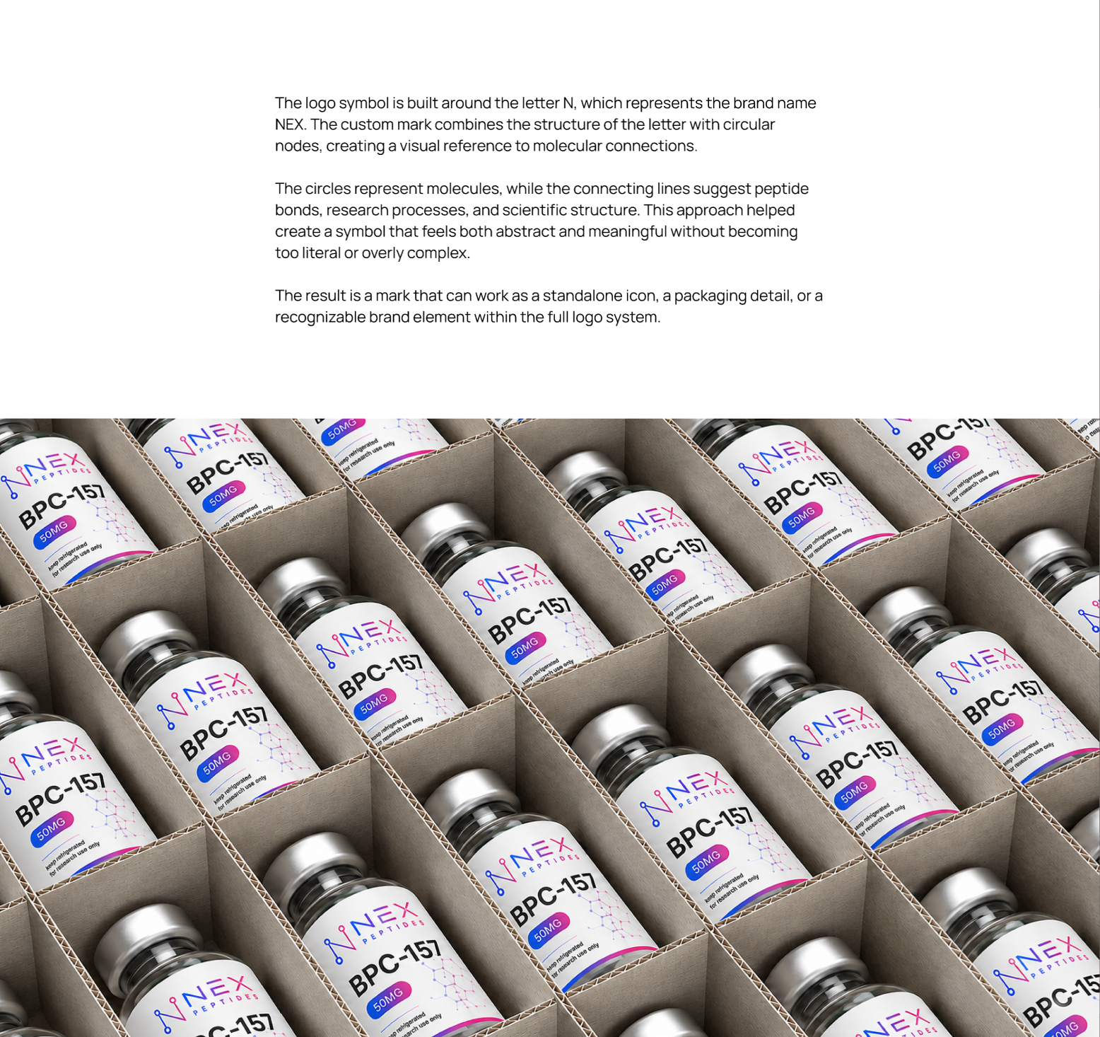 NEX Peptides Packaging & Brand Identity branding design graphic design logo peptide peptide website peptides web design website wordpress wordpress developer