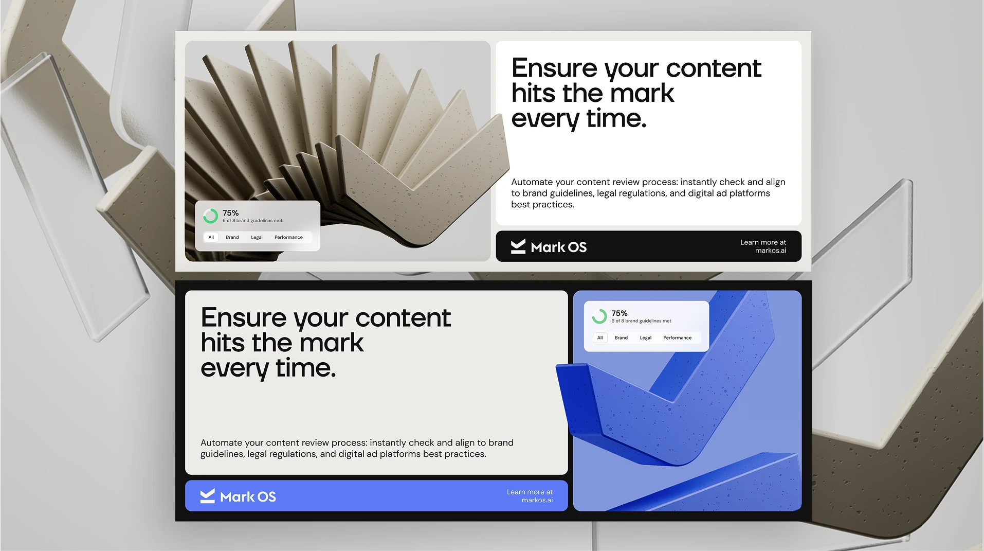 3D billboard layouts for Mark OS