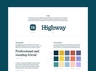 Highway brand and website refresh brand brandguide branding brandrefresh design graphic design illustration logo marketing serif ui ux vector website websiterefresh