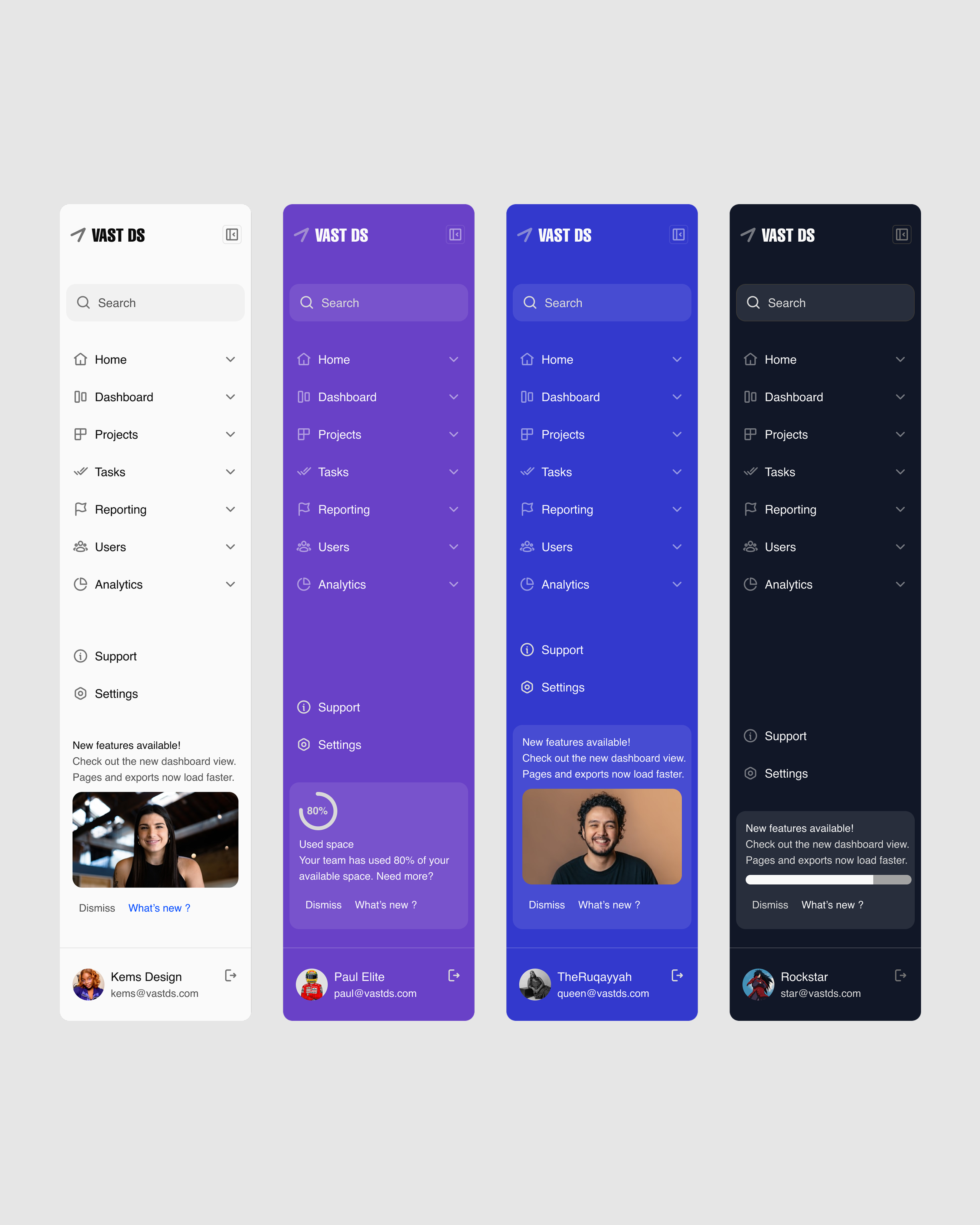Side Bar Nav (4 variations) design figma nav bar side bar nav ui uidesign ux
