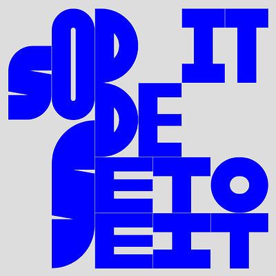 Type Test: So Be It, See To It typography