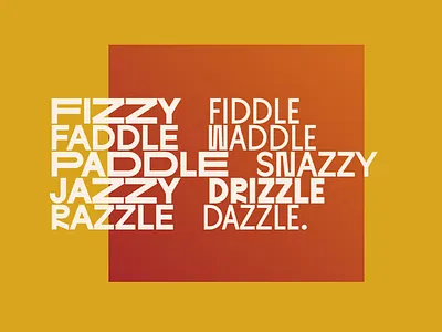 Type Test: Razzle Dazzle typography