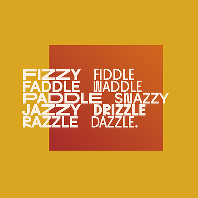 Type Test: Razzle Dazzle typography