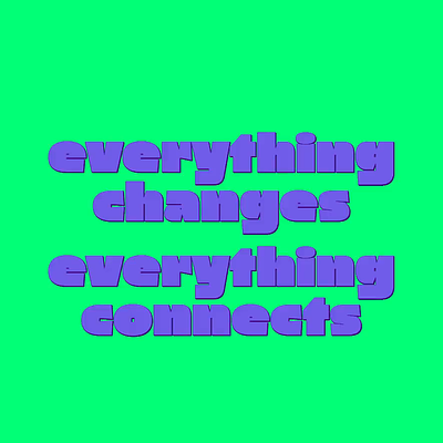 Type Test: Everything Changes, Everything Connects typography