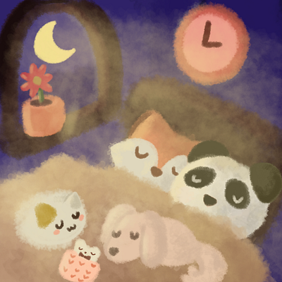 Cozy Nighttime adorable art artwork creative design illustration