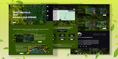 SinulomFalls and BolaoColdSpring Resort Landing Page Design tourist spot landing page design