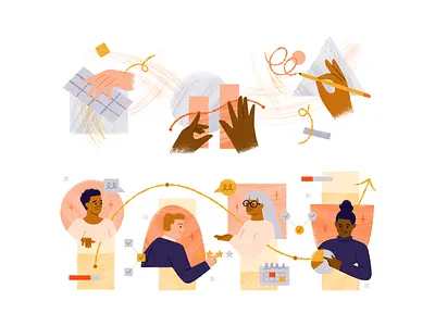 15Five illustration package benefits branding design hr illustration logo payroll small business ui