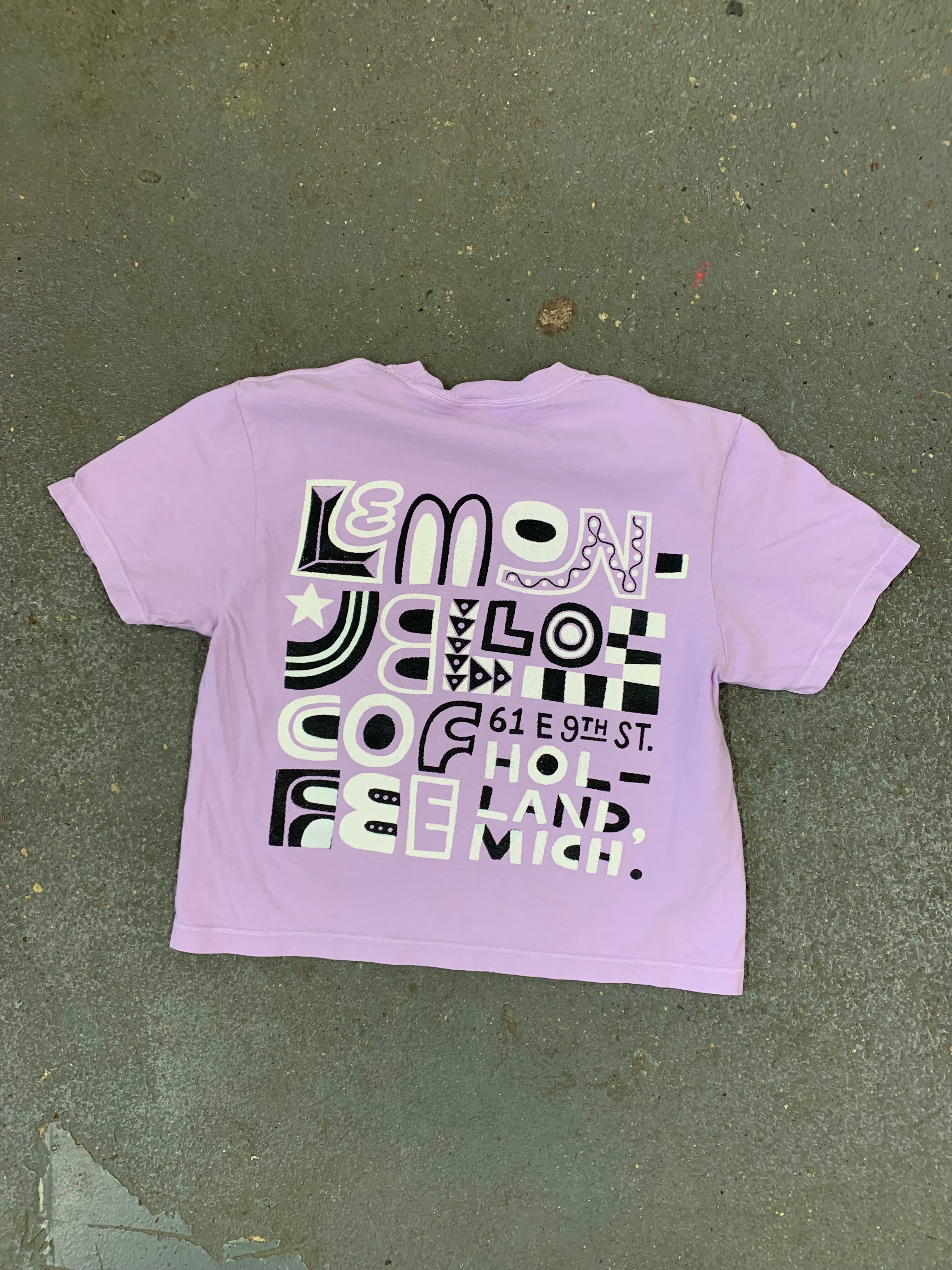 Lemonjello's Lettering abstract cafe coffee crop jello lemon lettering merch top tshirt