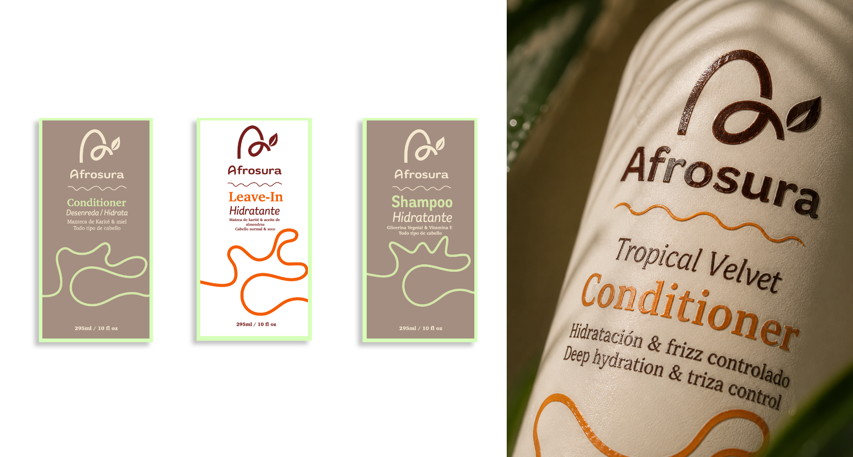 Packaging Afrosura branding graphic design logo