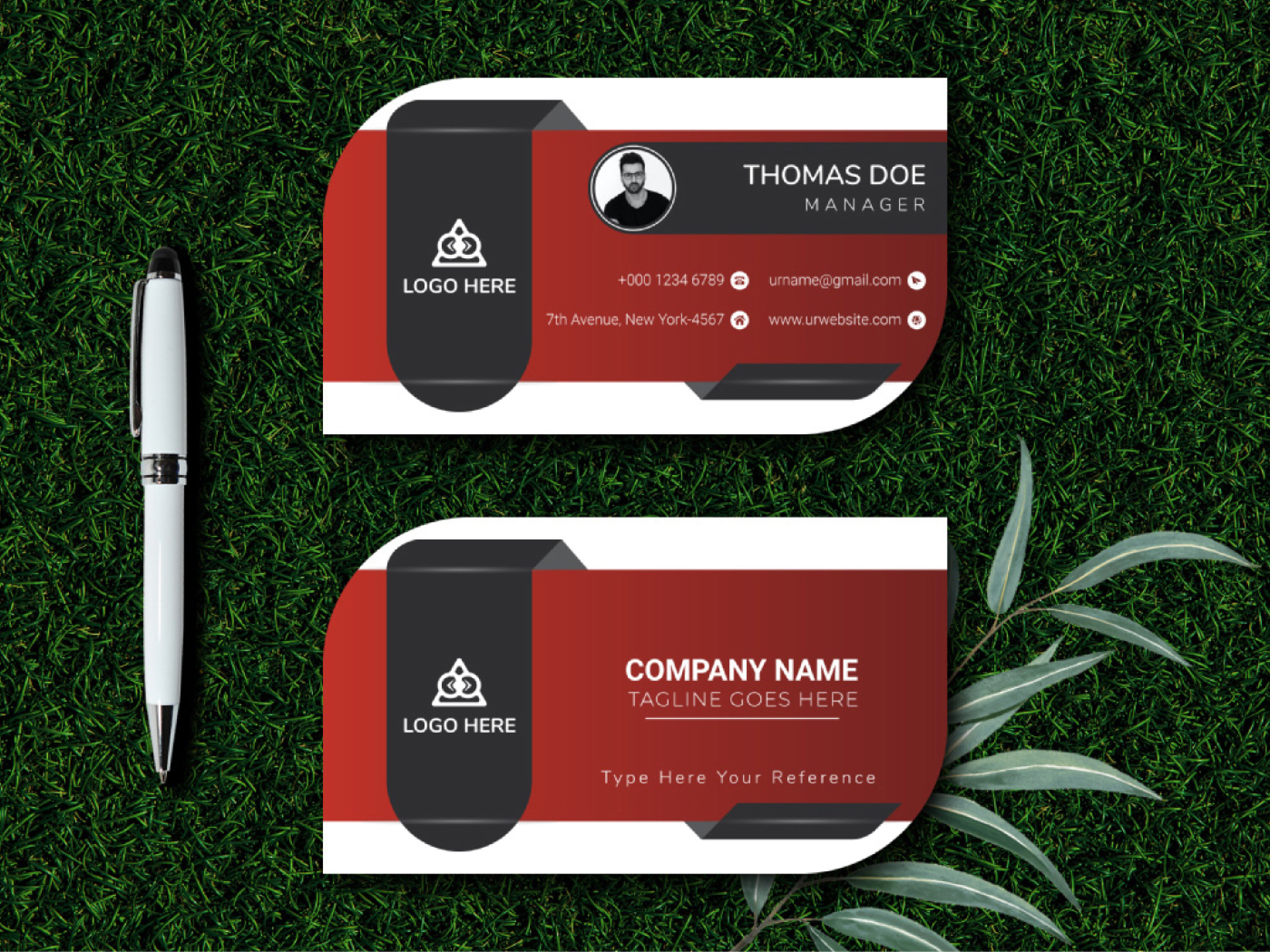 Example of Die Cut Business Card Design