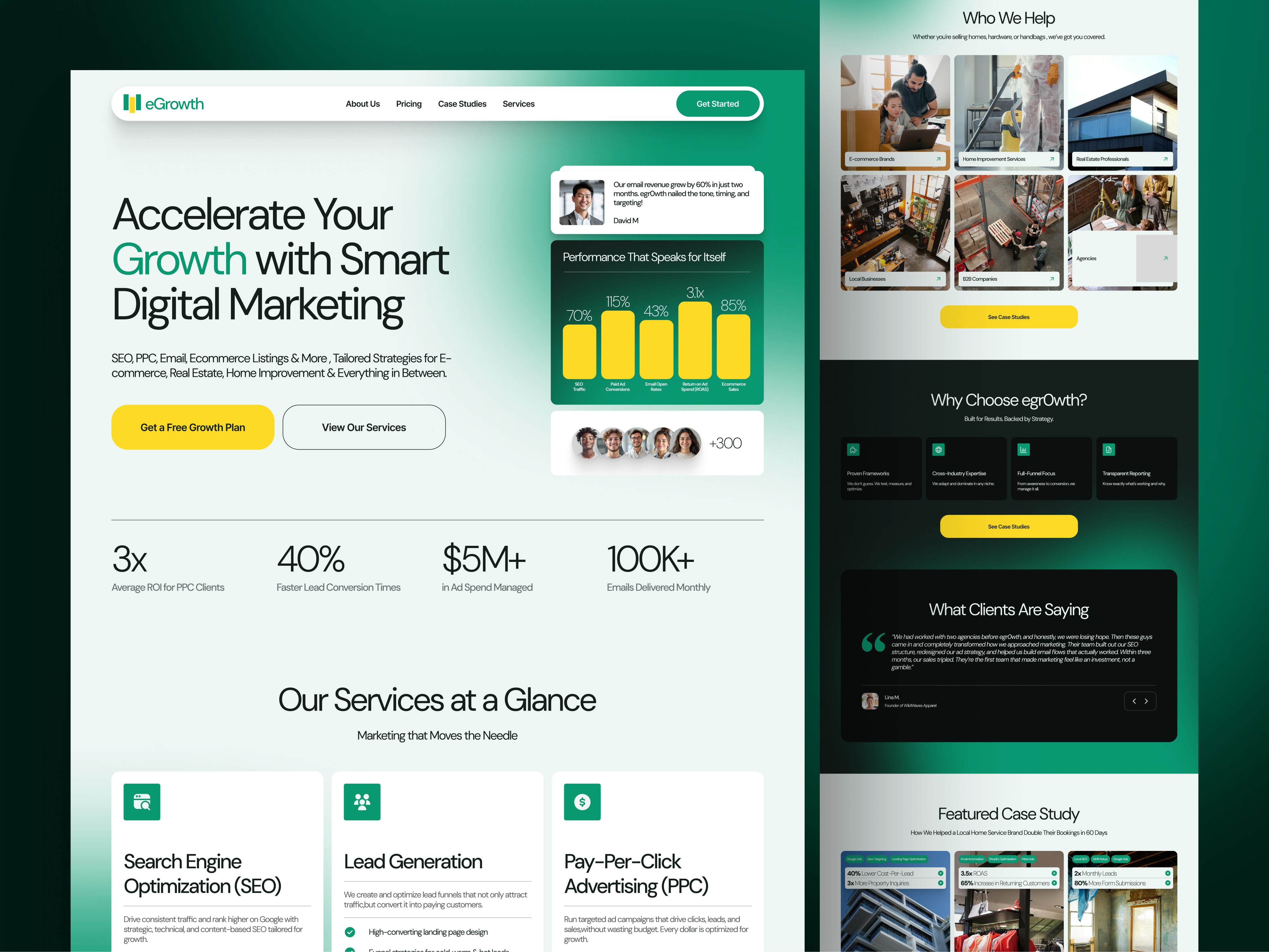 Digital Marketing Landing Page Design | Agency Website UI agency website design b2b website design case study page design clean website design conversion optimized design digital marketing landing page figma landing page growth marketing design hero section design landing page design lead generation website marketing website ui modern landing page product landing page saas landing page service based website startup website design ui ux design web design website ui design