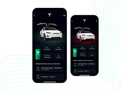 Tesla UI Concept App app black design designer futuristic mobile tesla ui ux