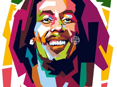 Bob Marley bob marley design digital illustration illustrations logo portrait vector vector illustration