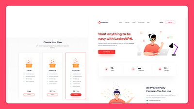 Vpn landing Page idea branding branding design landing page uxui