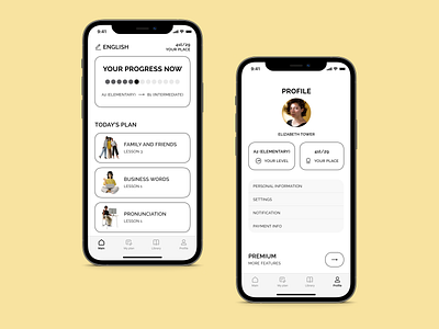 Language learning app app appdesign design ios design mobileapp ui ux uxui