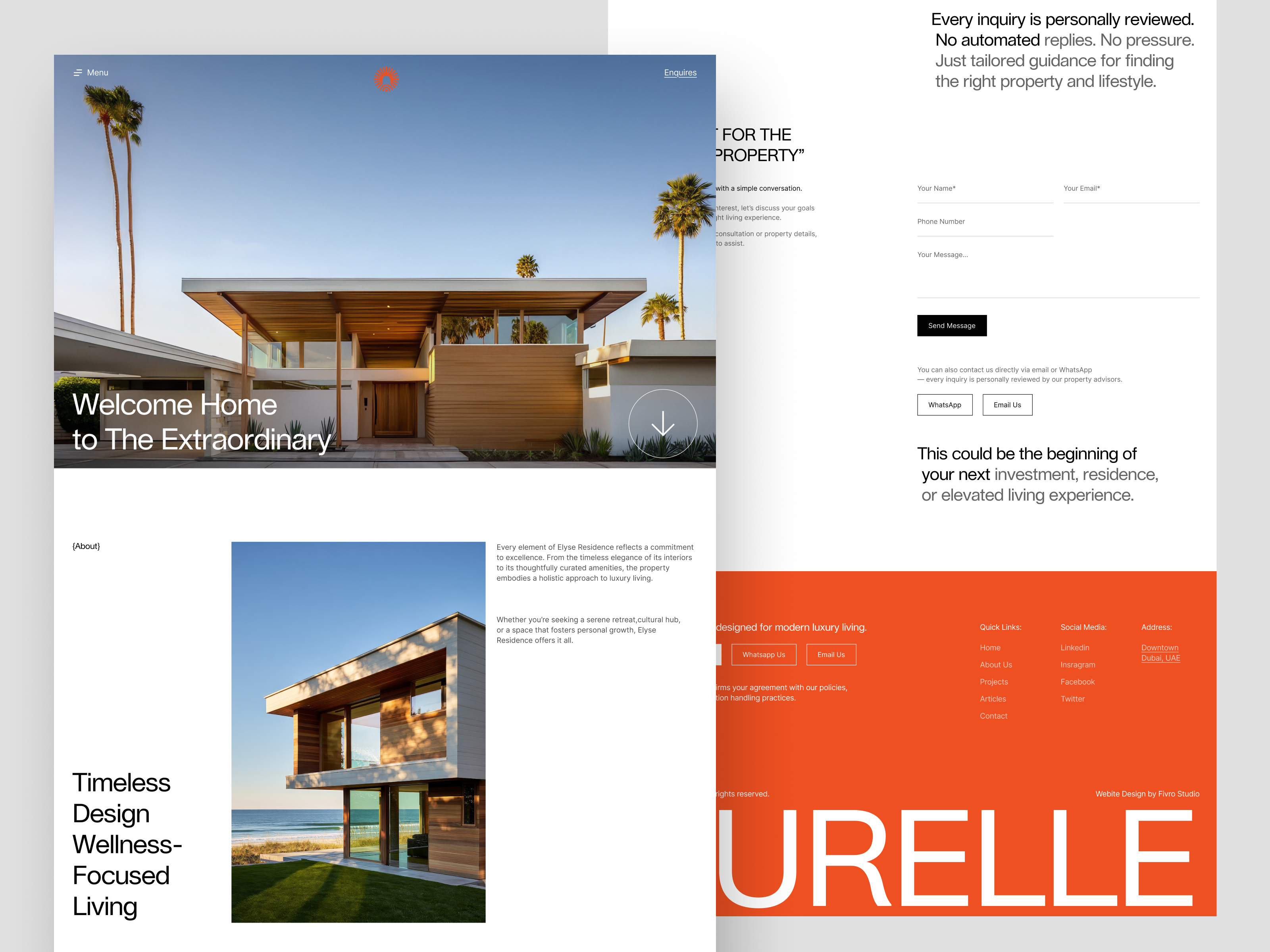 Luxury Real Estate Landing Page clean ui design figma design landing page landingoagedesign landingpage luxuryrealestate productdesign ui webdesign website design websitedesign