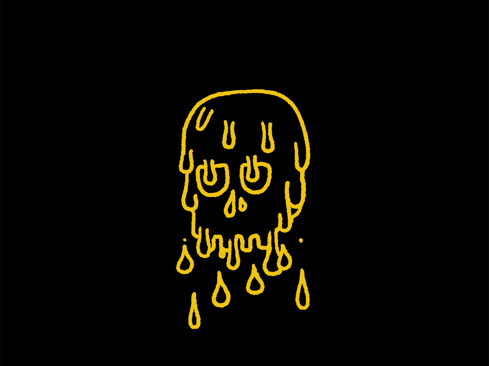 Drip Skull 2d 2d animation animation cel animation dripping frame by frame illustration melting procreate skull