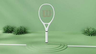 Tennis racket - 3D Concept 3d balls blender branding concept illustration motion racket shadow sport tennis tennis balls wilson yellow