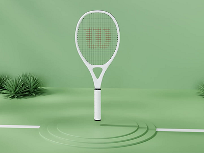 Tennis racket - 3D Concept 3d balls blender branding concept illustration motion racket shadow sport tennis tennis balls wilson yellow