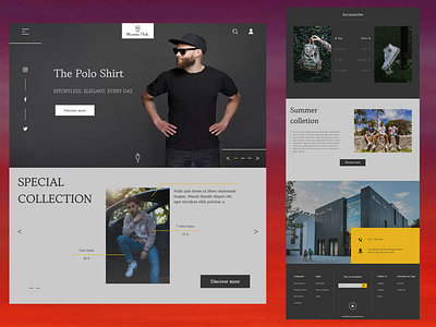 T-shirt Website Sample-2 adobe xd branding design fashion figma illustration landing page logo t shirt ui user experience user interface web design