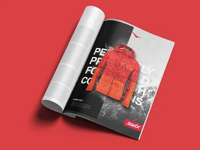 Swix ad animation bold brand branding commercial concept design gif jacket mockup mountain print snow swix winter