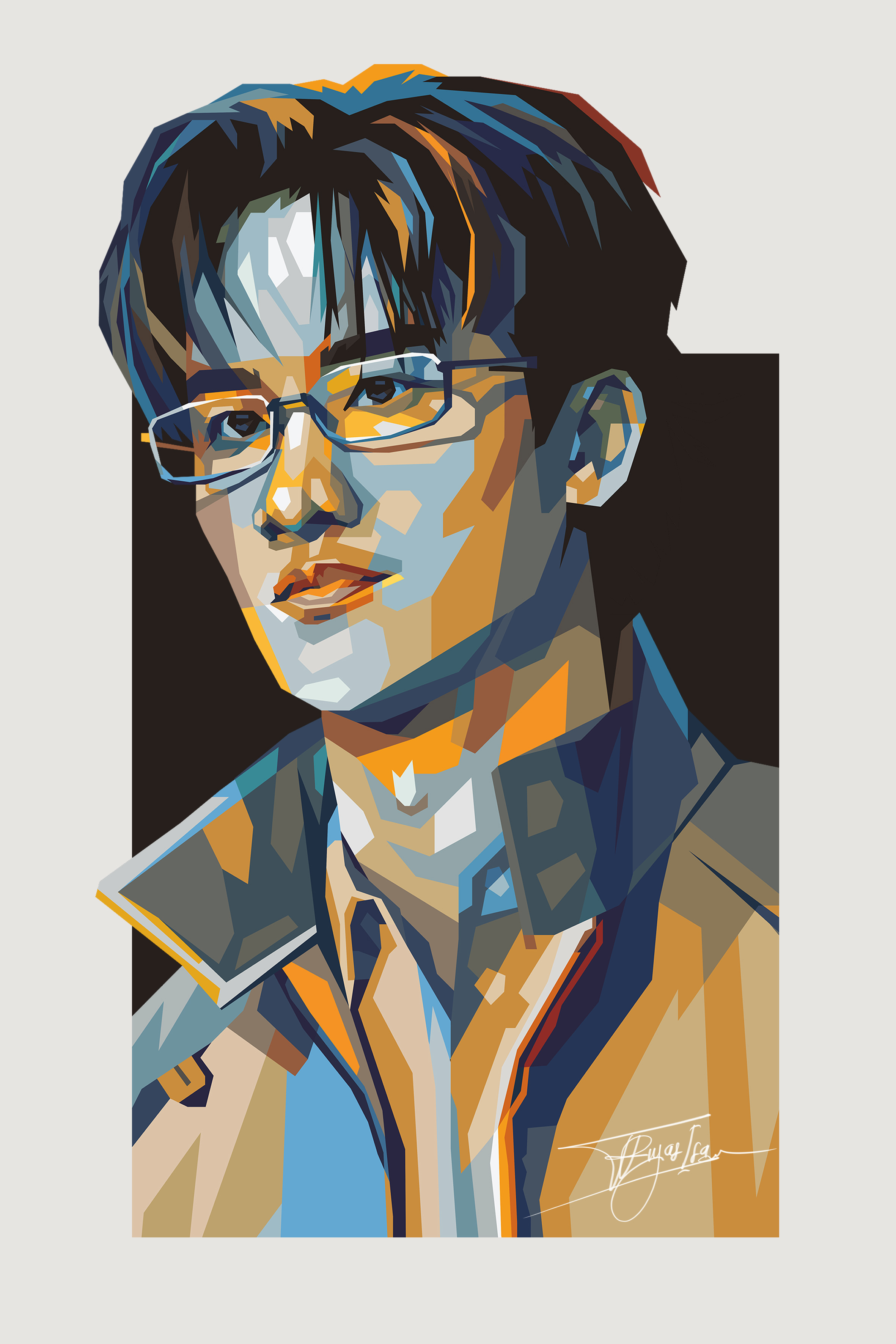 Tawan Vihokratana actor colorful design fanart graphic design illustration pop art portrait poster design poster fanart poster wallpaper retro color vector vectorart vintage color