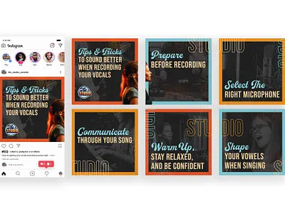 The Studio Records - Tips & Tricks Carousel branding carousel design graphic design social media typography