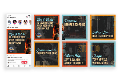 The Studio Records - Tips & Tricks Carousel branding carousel design graphic design social media typography