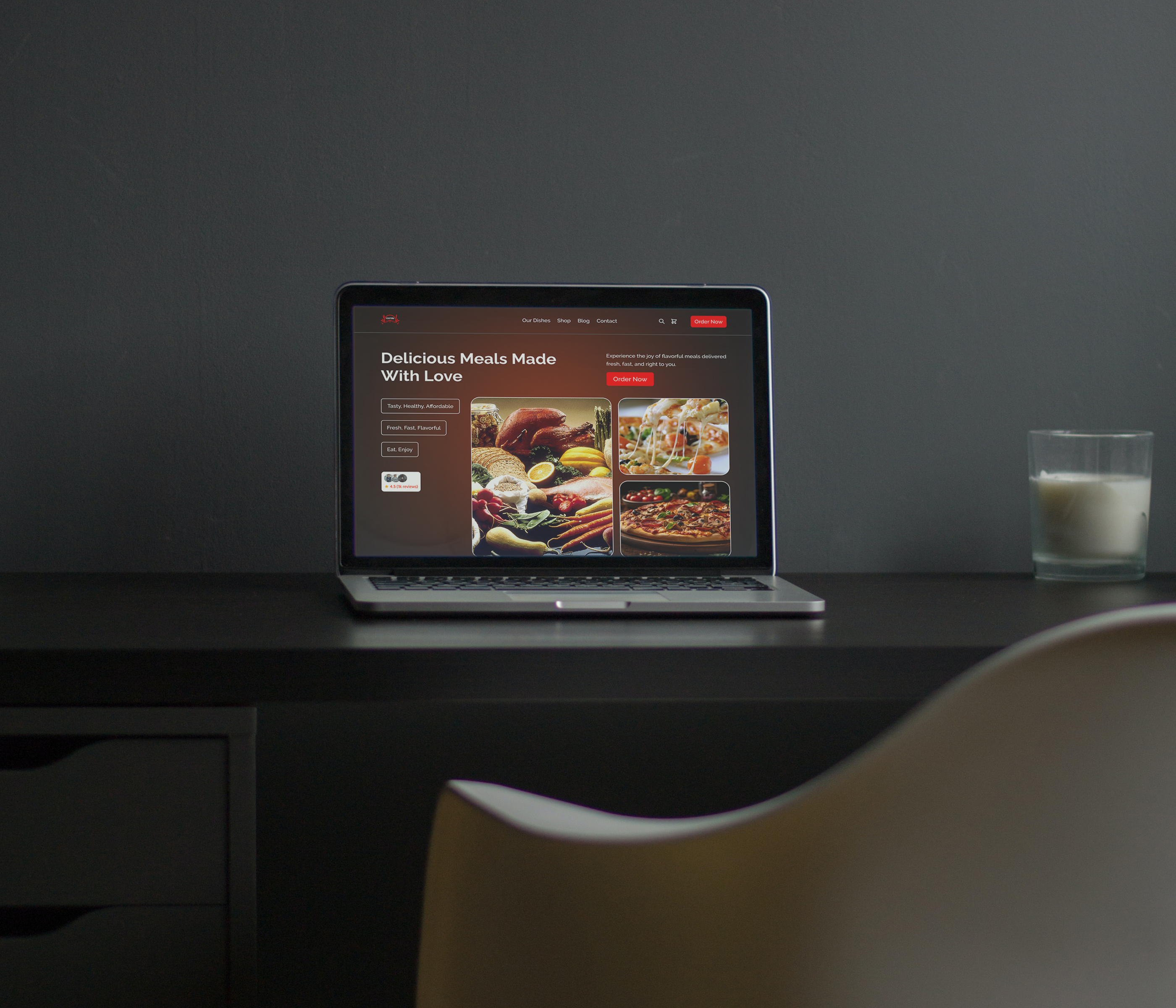 Restaurant UI landing Page, Food Website branding burger deliciousfood dining entrepreneur foodbrand fooddesign foodmenu foodstartup graphic design healthyfood restaurant restaurantmarketing restaurantwebsite takeaway ui