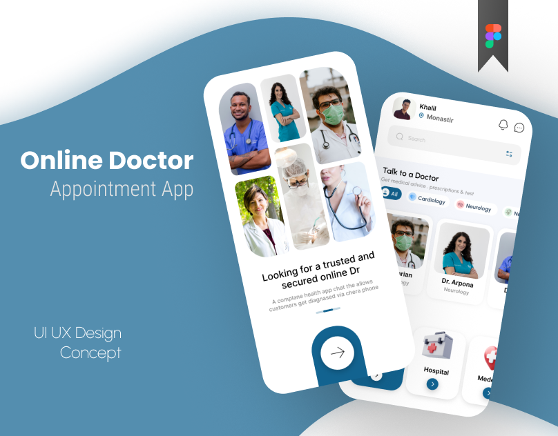 Online Doctor app Design app design graphic design illustration ui ux