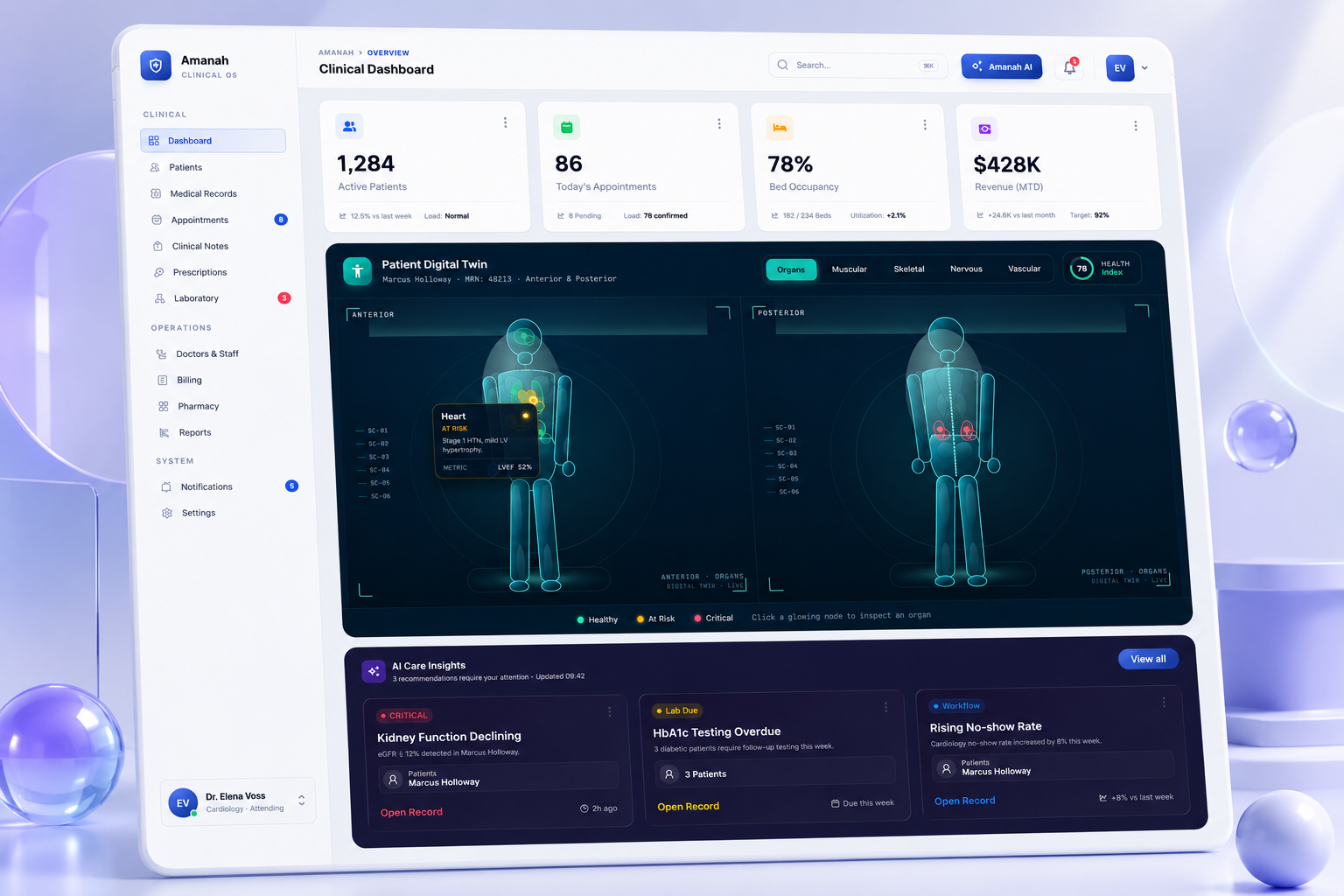 Medical Dashboard Design 3d body appoinment booking clinical dashboard doctor ehr dashboard healthcare crm healthcare saas healthcare saas dashboard hospital dashboard hospital management software medical crm medical dashboard medical saas medtech patient patient dashboard patient monitoring