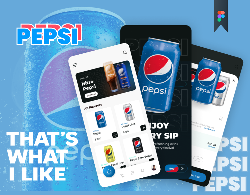 Pepsi App Design app branding design graphic design illustration logo typography ui ux vector