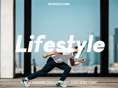 Lifestyle Display Font banner branding coverart coverbook coverdesign design designer displayfont flyer font graphic design instagram logo photographer post poster sansserif socialmedia sport workout