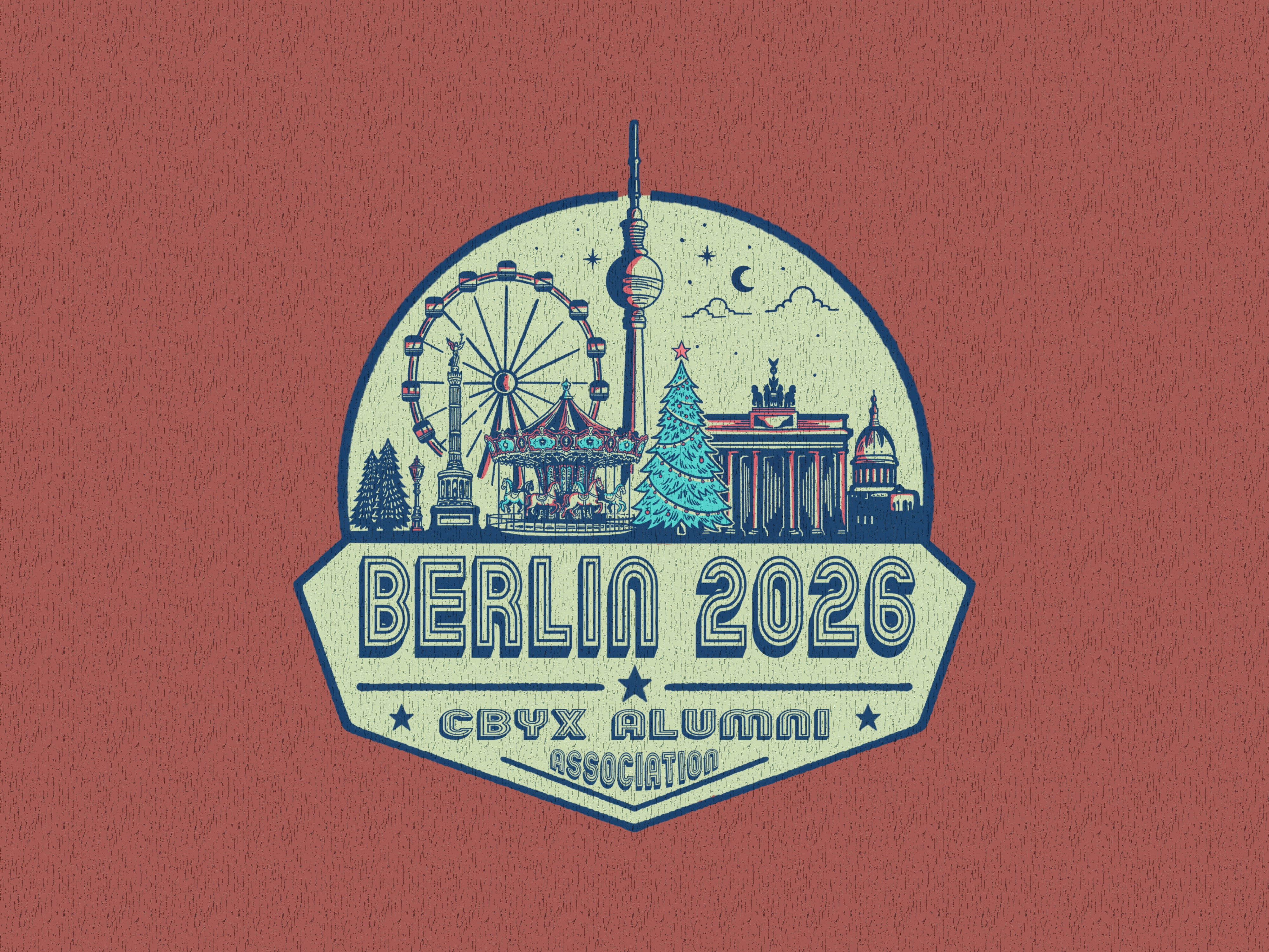 BERLIN Badge IIlustration apparel badge badge design berlin branding design graphic design illustration logo merchandise retro vintage