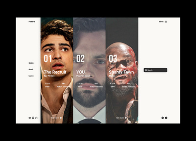 Pictoria - Entertainment Page Web Design design ui ux