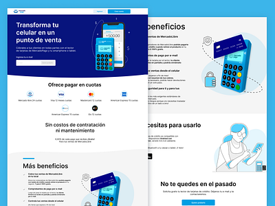 Mercado pago landing page ui