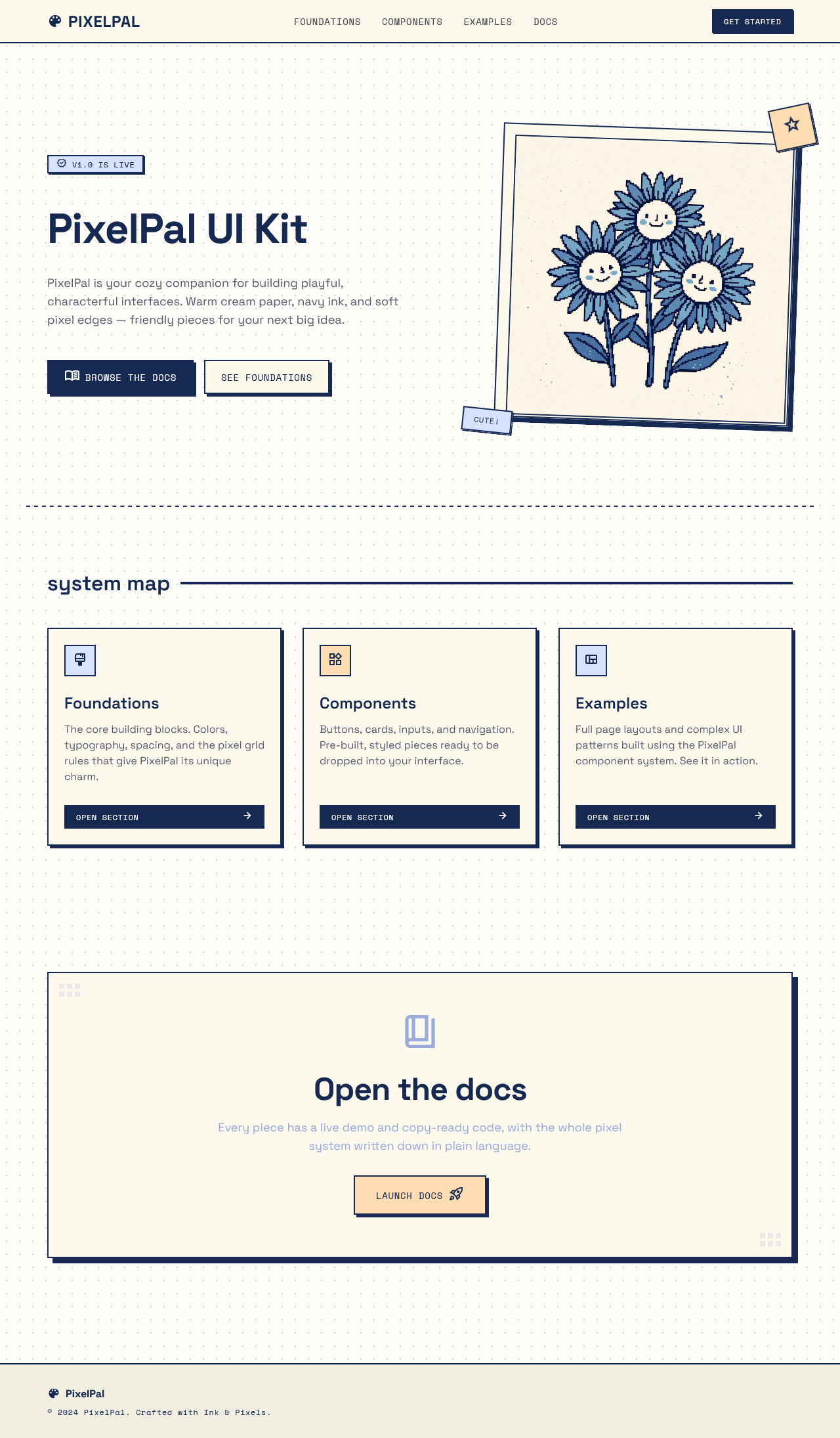 Retro UI Kit Landing Page branding clean graphic design retro ui