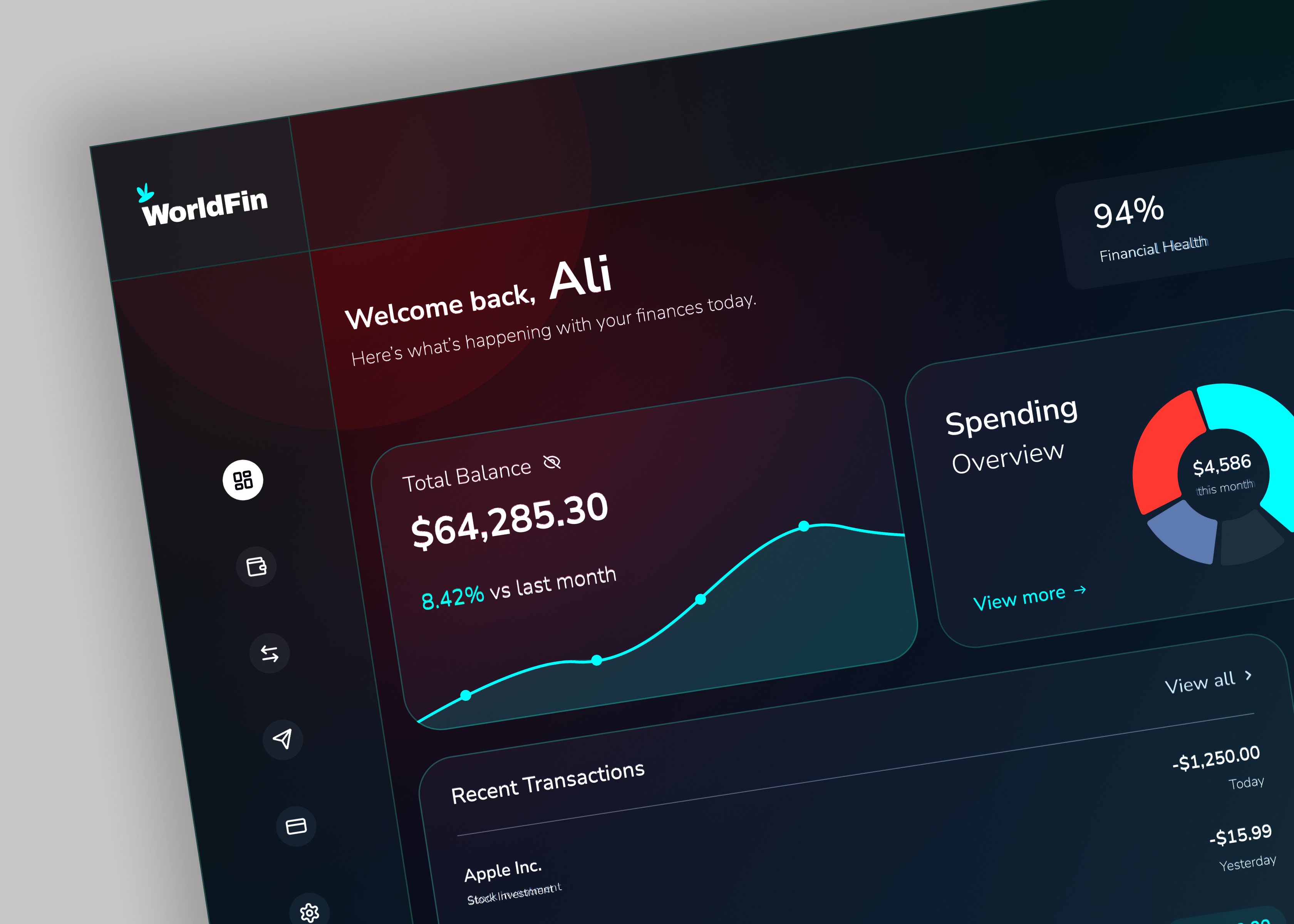 Modern Fintech Dashboard UI 2026 websites animation branding logo darkui dashboarddesign finance dashboard finance ui financedashboard fintech fintech dashboard fintech ui fintech website graphic design landing page fintech trending websites ui user experience design ux