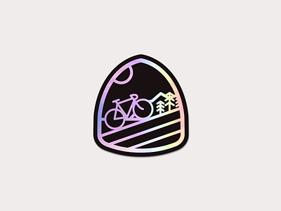 Cycle On Sticker-Midnight Edition bikes cycle cycling holographic illustration line design lines sticker stickers