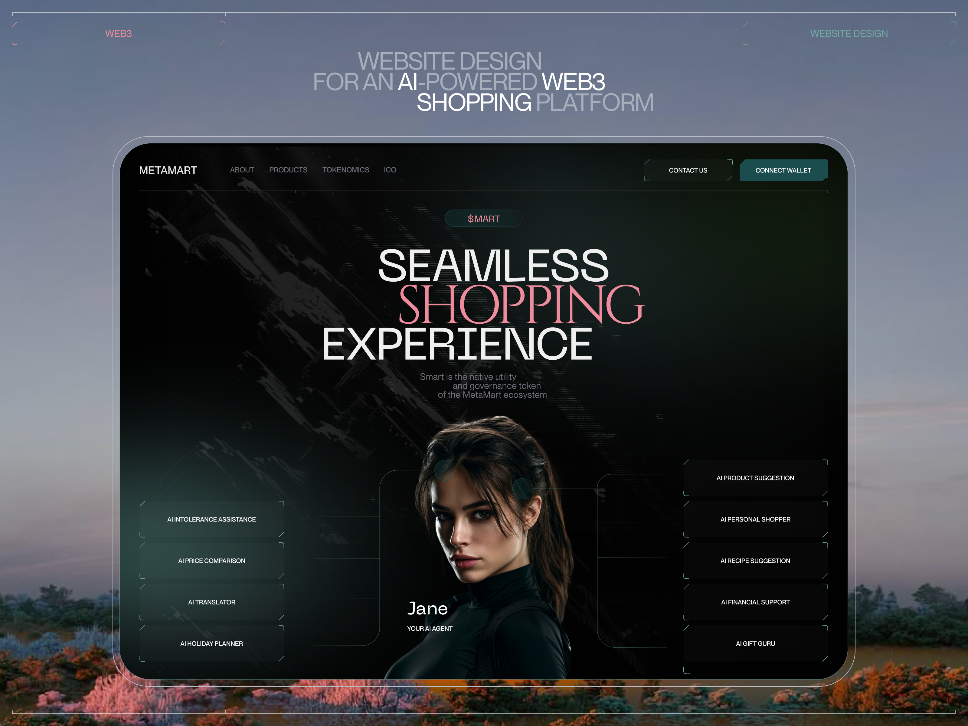 🚀 Landing Page for an AI Web3 Startup ai animation branding crypto design graphic design immersive startup typography ui ui design ui ux ux web web3