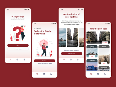 Travel Ideas app product design tour travel ui user experience ux