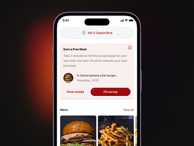 Interactive receipt design - Sweet burgers app design design figma interactive receipt ui user interface