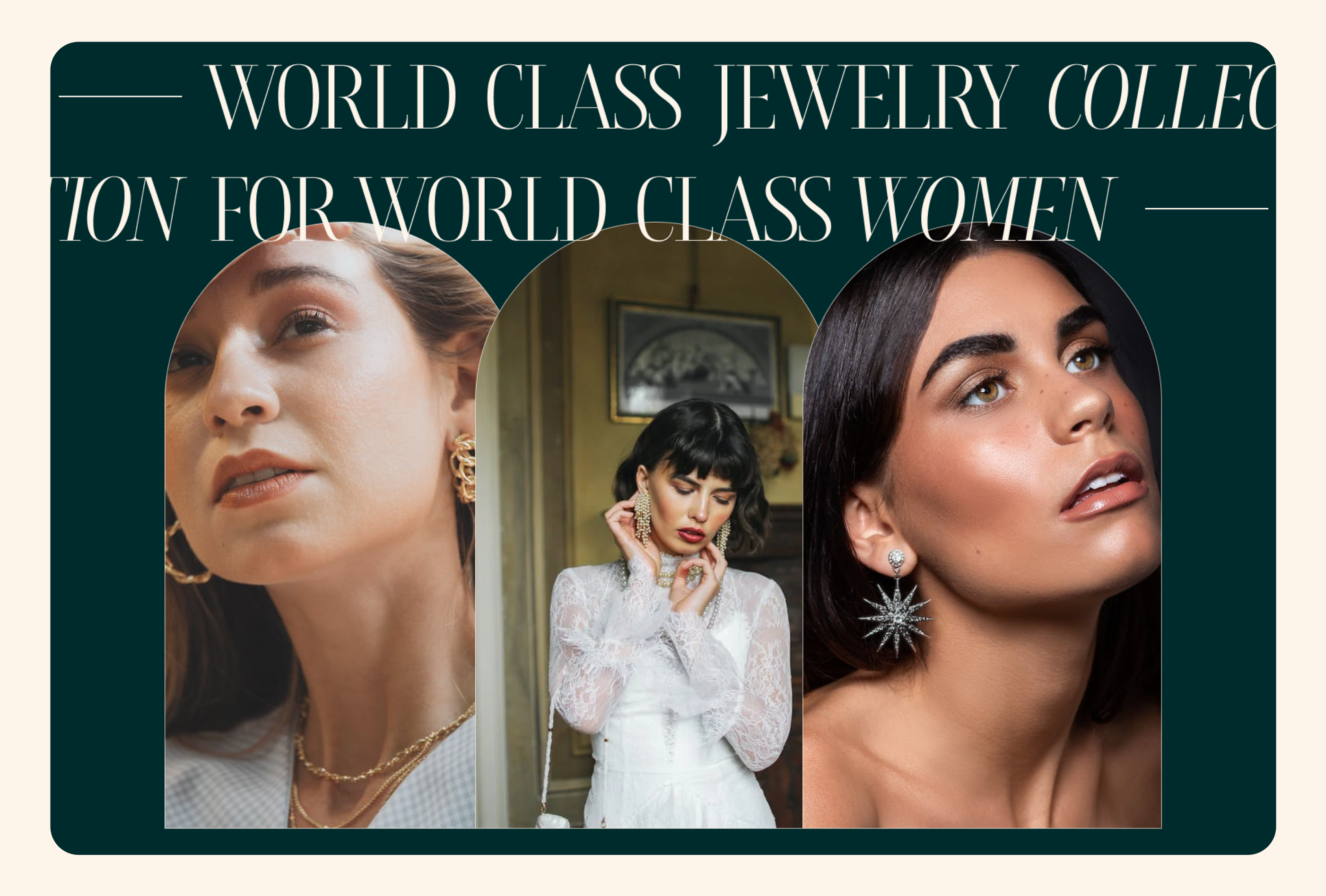 Jewelry landing page branding collection design diamond e commerce ecommerce figma gold jewelery jewellery jewellery shop landing page luxury model ring store ui web webdesign website