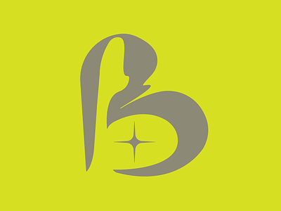 The Letter B alphabet b chartreuse creative curve customtype design graphic design graphicdesign letterb movement neon star swoosh type typogaphy vector