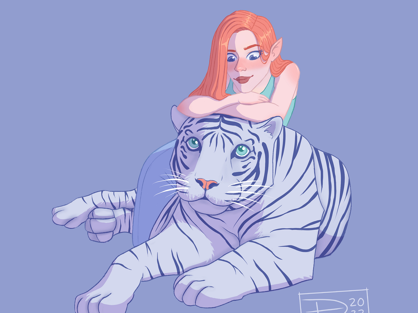 Lilac Tiger by Demi Turner on Dribbble